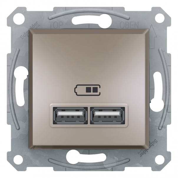 GNIAZDO ŁADOWARKI USB 2.1A BEZ RAMKI, BRĄZ - EPH2700269 - SCHNEIDER ELECTRIC