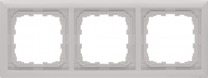 RAMKA POTRÓJNA TWORZYWO LAKIEROWANE ALUMINIUM KOS 66 - 664083 - KOS