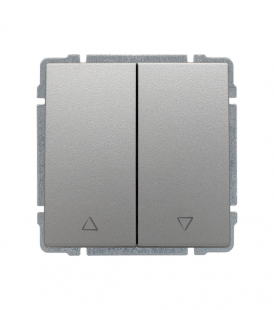 ŁĄCZNIK ŻALUZJOWY Z KLAWISZEM, BEZ RAMKI 16AX, 250V ALUMINIUM KOS 66 - 664028 - KOS