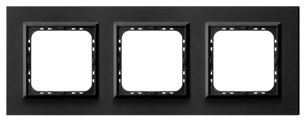 RAMKA POTRÓJNA ALUMINIUM 4MM SZCZOTKOWANY ANTRACYT SONATA - R-3RAC/64/25 - OSPEL