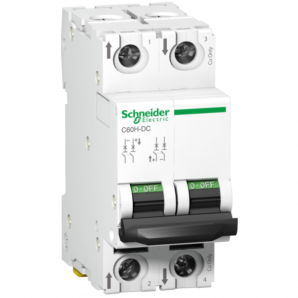 WYŁĄCZNIK NADPRĄDOWY 63A 2-BIEGUNOWY C60H-DC-C63-2  - A9N61539 - SCHNEIDER ELECTRIC