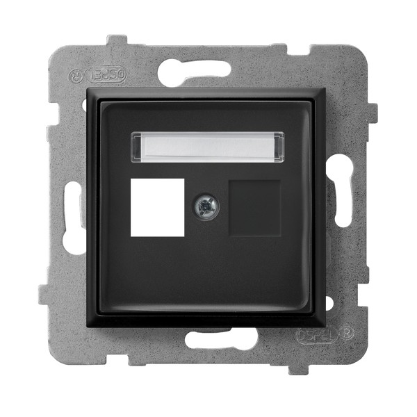 OBUDOWA GNIAZDA POJEDYNCZEGO TYPU KEYSTONE PROSTA CZARNY METALIK ARIA. - GPK-1U/p/33 - OSPEL