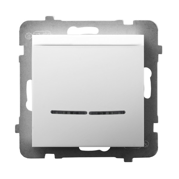 ŁĄCZNIK HOTELOWY Z PODŚWIETLENIEM POMARAŃCZOWYM BIAŁY ARIA. - ŁP-15US/m/00 - OSPEL