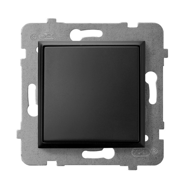 ŁĄCZNIK ZWIERNY ZACIKI AUTOMATYCZNE 10AX 250V IP20 CZARNY METALIK ARIA - ŁP-21U/m/33 - OSPEL