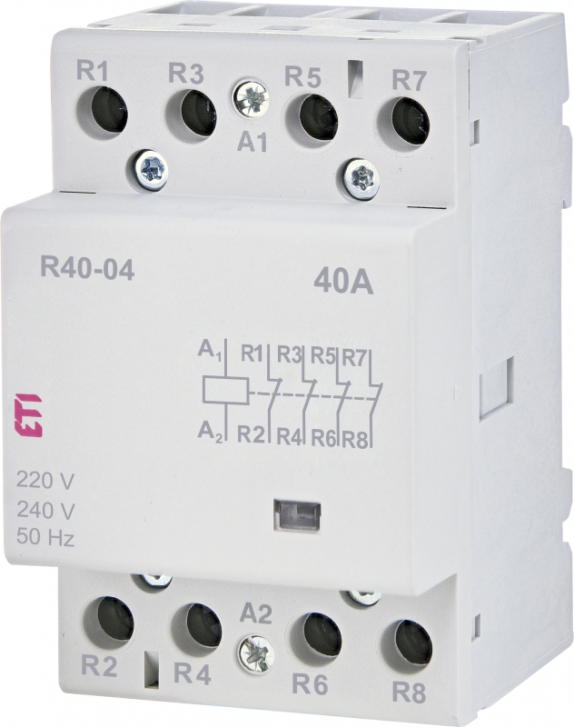 STYCZNIK MODUŁOWY 40A 4 STYKI ROZWIERNE (3 MOD. 4 BIEG.) R 40-04 230V - 002463440 - ETI
