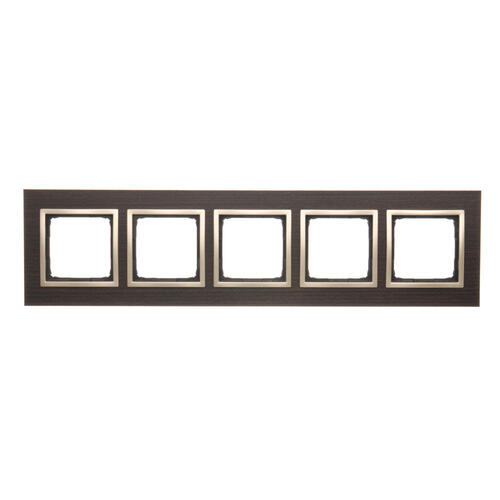 Ramka 5-krotna Nature-Drewno, ZŁOTE WENGE, IP20/IP44* (*IP44-należy zastosować zestaw uszczelek DUN5) - DRN5/85 - KONTAKT SIMON