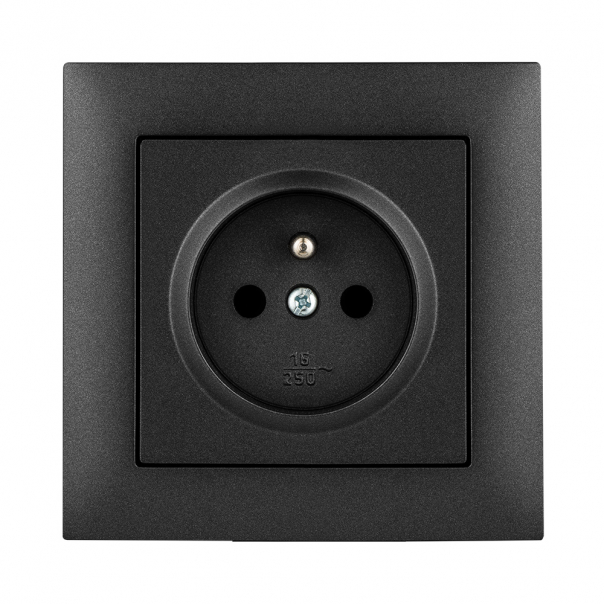 GNIAZDO POJEDYNCZE Z UZIEMIENIEM PODTYNKOWE Z UZIEMIENIEM b/r GPT 2P+Z SENTIA - 1434-19 - ELEKTRO-PLAST NASIELSK