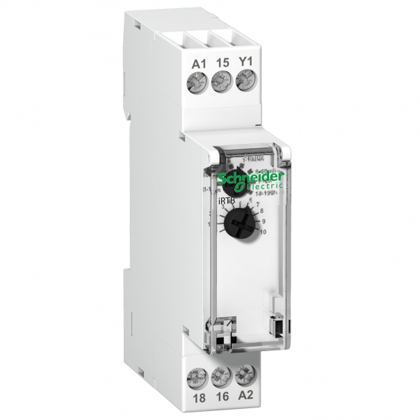 Modułowy przekaźnik czasowy iRTB opóźnione załączanie, z dodatkowym wejściem. - A9E16066 - SCHNEIDER ELECTRIC