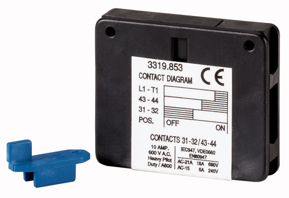 STYKI POMOCNICZE (1 NO+1NC), QM40/QM63 , QMAUX1NO+1NC40/63 - 1319851 - EATON