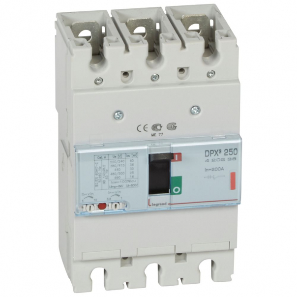 WYŁĄCZNIK MOCY 200A 3-POLOWY 36KA DPX3 250 - 420238 - LEGRAND