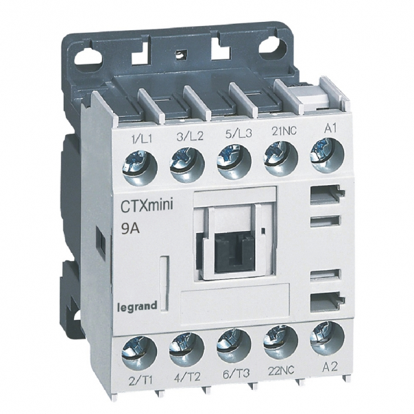 STYCZNIK MOCY MINI 9A 3 BIEGUNY STYK POMOCNICZY 1NC STEROWANIE 24V AC CTX3 - 417030 - LEGRAND