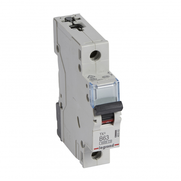 WYŁĄCZNIK NADPRĄDOWY B 63A 1-POLOWY CHARAKTERYSTYKA B SERII TX3 S 301 - 403363 - LEGRAND