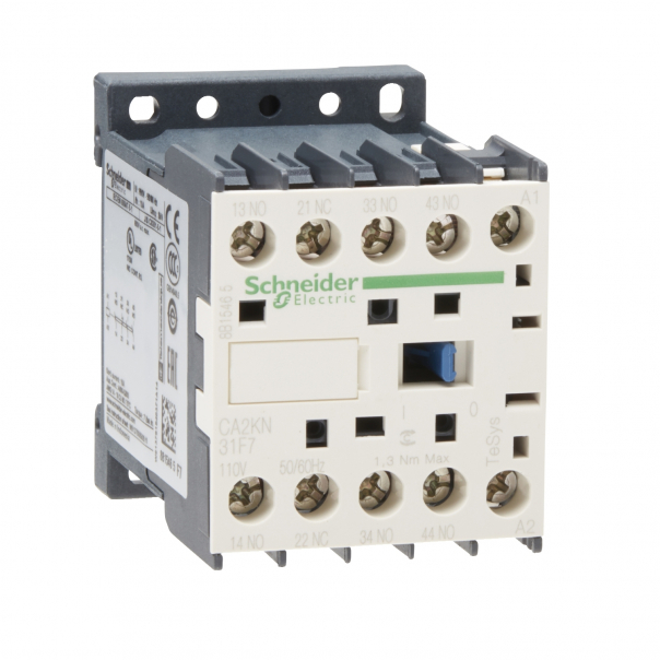 Miniaturowy stycznik pomocniczy TeSys K 3NO 1NC cewka 110VAC zaciski skrzynkowe. - CA2KN31F7 - SCHNEIDER ELECTRIC
