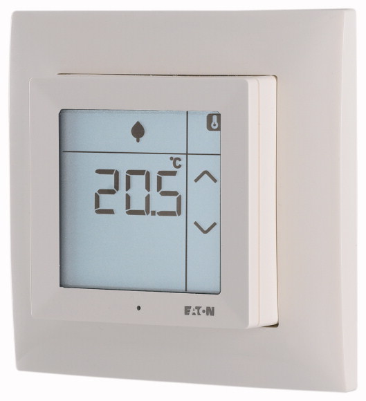 TERMOSTAT Z WYŚWIETLACZEM LCD, BIAŁY TYPU PURE, Z RAMKĄ CPAD-00/198 - 187712 - EATON