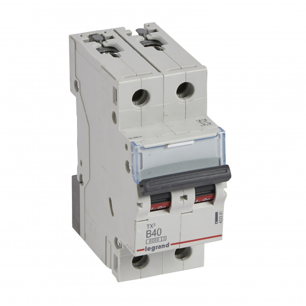 WYŁĄCZNIK NADPRĄDOWY B 40A 2-POLOWY CHARAKTERYSTYKA B SERII TX3 S 302 - 403391 - LEGRAND