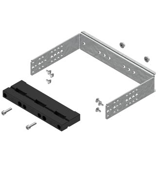 Wspornik z nośnikiem BBS 3-bieg. szerokość 1 (250), do szyn prądowych o rozstawie 60 mm, montaż szyn w pionie na WP-A/WP-T LG-B60-V1 P3 - 001341700 - ETI