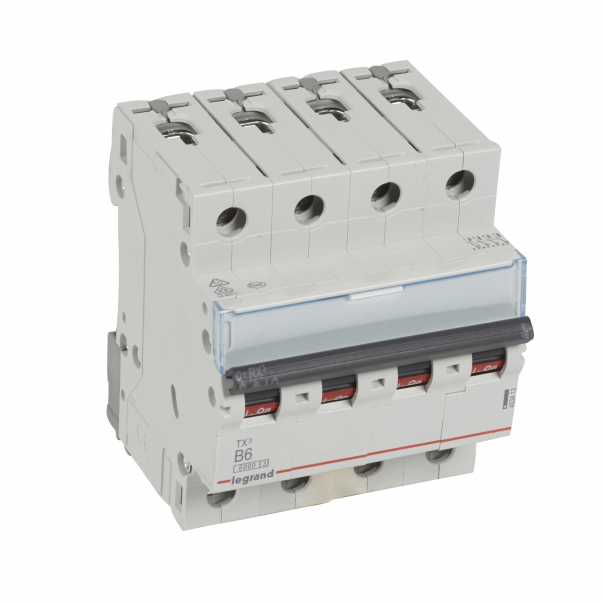 WYŁĄCZNIK NADPRĄDOWY B 6A 4-POLOWY CHARAKTERYSTYKA B SERII TX3 S 304 - 403413 - LEGRAND