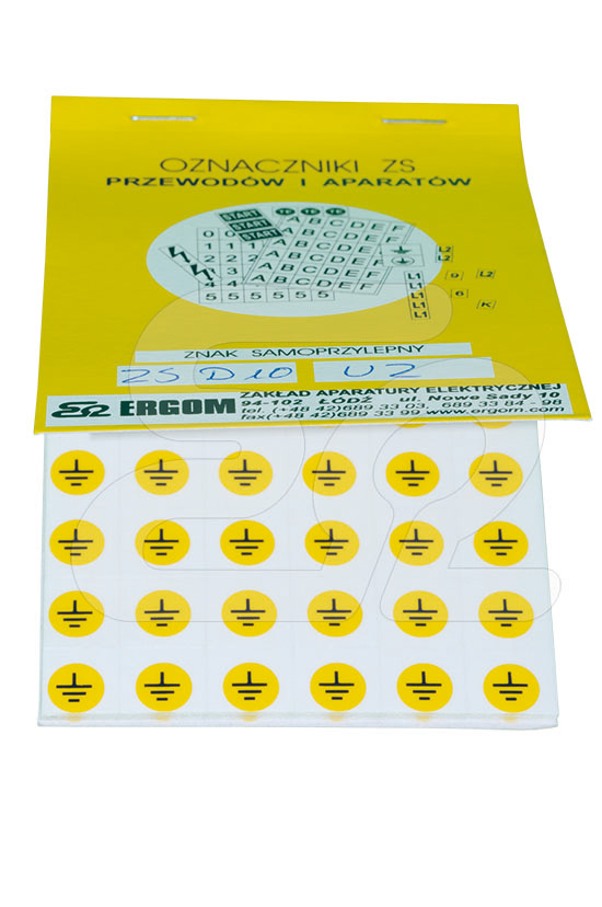 ZNAKI SAMOPRZYLEPNE ZS D10/UZK. - E04ZP-02030400100 - ERGOM