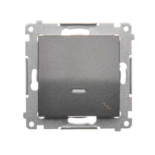 Łącznik schodowy z podświetleniem LED (moduł) 16AX, 250V~, zaciski śrubowe; antracyt - DW6AL.01/48 - KONTAKT SIMON