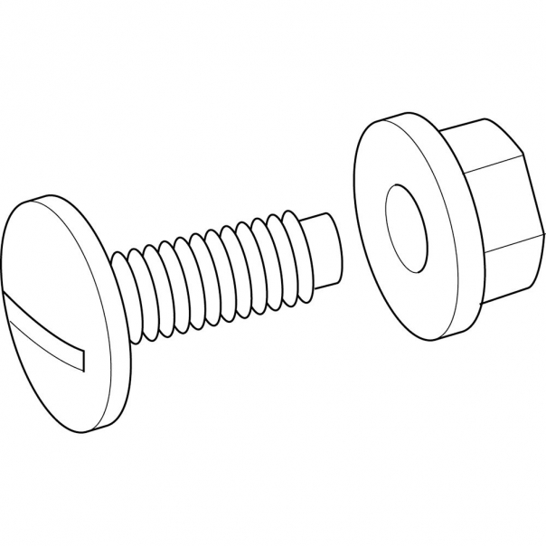 ŚRUBA I NAKRĘTKA M8 X 20 PCW - 637953 - LEGRAND