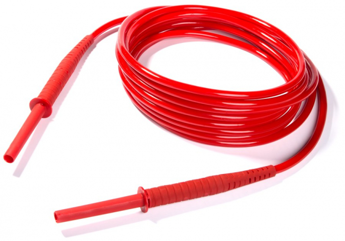 PRZEWÓD 1,8M CZERWONY 10KV ZAKOŃCZONY WTYKAMI BANANOWYMI - WAPRZ1X8REBB10K - SONEL