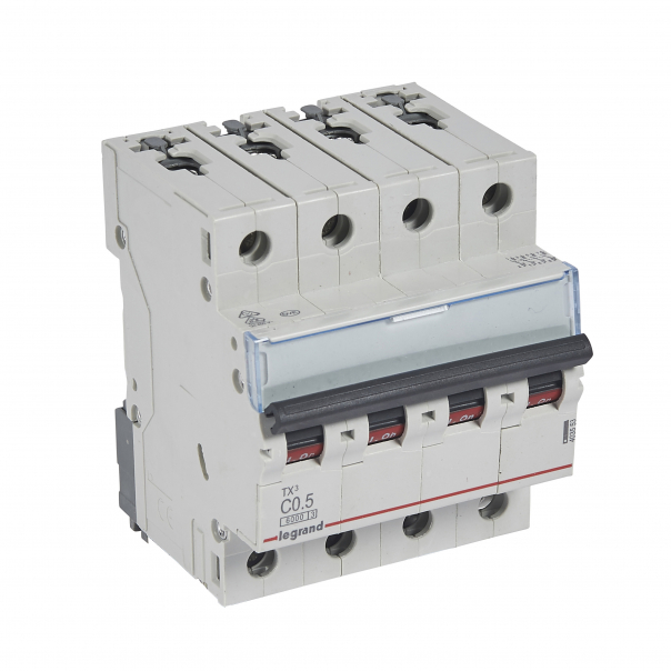WYŁĄCZNIK NADPRĄDOWY C 0,5A 4-POLOWY CHARAKTERYSTYKA C SERII TX3 S 304 - 403553 - LEGRAND