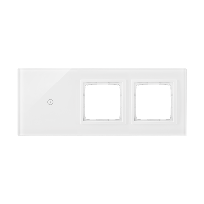 Panel dotykowy S54 Touch, 3 moduły, 1 pole dotykowe + 2 otwory na osprzęty S54, biała perła - DSTR3100/70 - KONTAKT SIMON