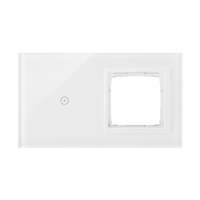 Panel dotykowy S54 Touch, 2 moduły, 1 pole dotykowe + 1 otwór na osprzęt S54, biała perła - DSTR210/70 - KONTAKT SIMON