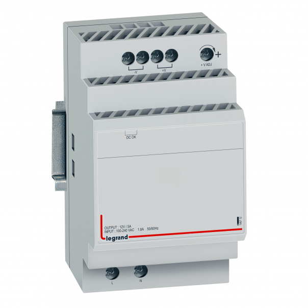 MODUŁOWY JEDNOFAZOWY ZASILACZ IMPULSOWY DC 12V - 54W - 146712 - LEGRAND