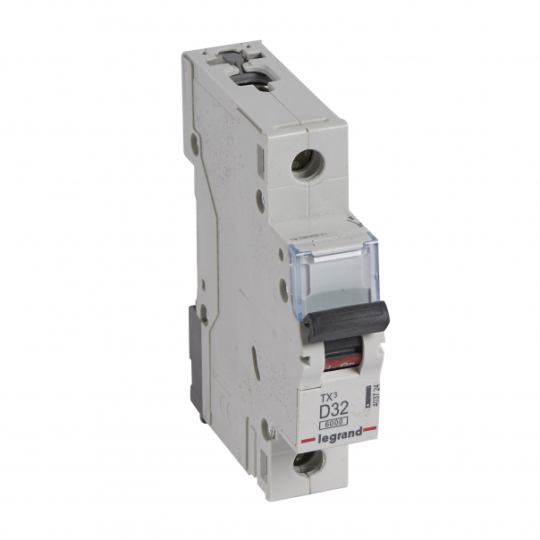 WYŁĄCZNIK NADPRĄDOWY D 32A 1-POLOWY CHARAKTERYSTYKA D SERII TX3 S 301 - 403724 - LEGRAND