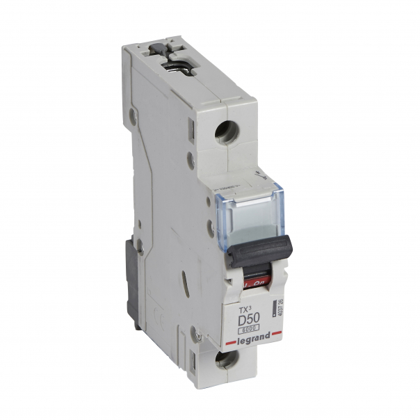 WYŁĄCZNIK NADPRĄDOWY D 50A 1-POLOWY CHARAKTERYSTYKA D SERII TX3 S 301 - 403726 - LEGRAND