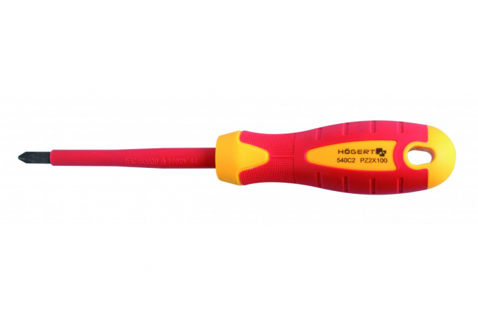 ŚRUBOKRĘT KRZYŻAKOWY PZ1 80 MM IZOLOWANY 1000V - HT1S941 - HOGERT