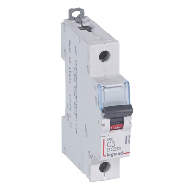 WYŁĄCZNIK NADPRĄDOWY C 3A 1-POLOWY CHARAKTERYSTYKA C SERII DX3 S301 - 407664 - LEGRAND