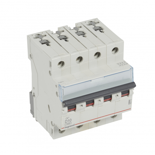 WYŁĄCZNIK NADPRĄDOWY D 10A 4-POLOWY CHARAKTERYSTYKA D SERII TX3 S 304 - 403770 - LEGRAND