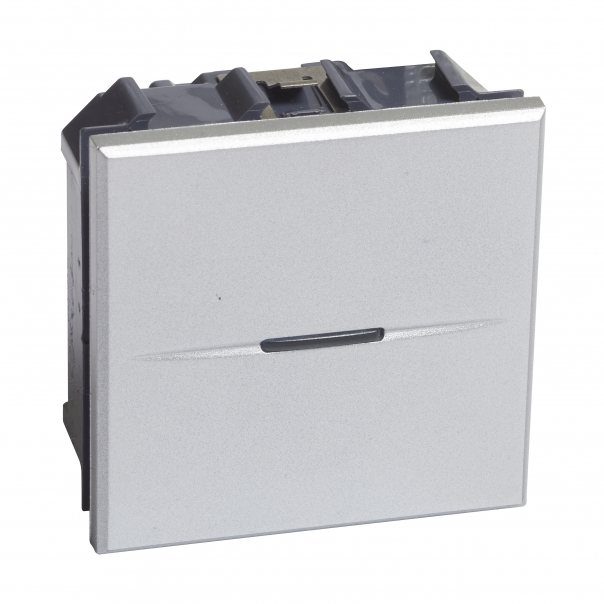 ŁĄCZNIK JEDNOBIEGUNOWY 10AX (ZACISKI ŚRUBOWE) 2 MODUŁY AXIAL ALUMINIUM AXOLUTE - HC4001M2N - LEGRAND