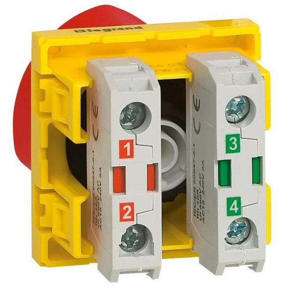 WYŁĄCZNIK BEZPIECZEŃSTWA NA KLUCZ - 2 MODUŁY ŻÓŁTO/CZERWONY 10A-250V~ MOSAIC - 076601 - LEGRAND