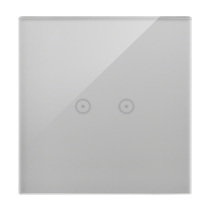 Panel dotykowy S54 Touch, 1 moduł, 2 pola dotykowe poziome srebrna mgła - DSTR12/71 - KONTAKT SIMON