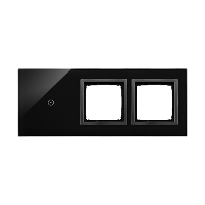 Panel dotykowy S54 Touch, 3 moduły, 1 pole dotykowe + 2 otwory na osprzęty S54, zastygła lawa - DSTR3100/73 - KONTAKT SIMON