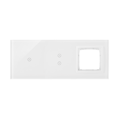 Panel dotykowy S54 Touch, 3 moduły, 1 pole dotykowe + 2 pola dotykowe pionowe + 1 otwór na osprzęt S54, biała perła - DSTR3130/70 - KONTAKT SIMON