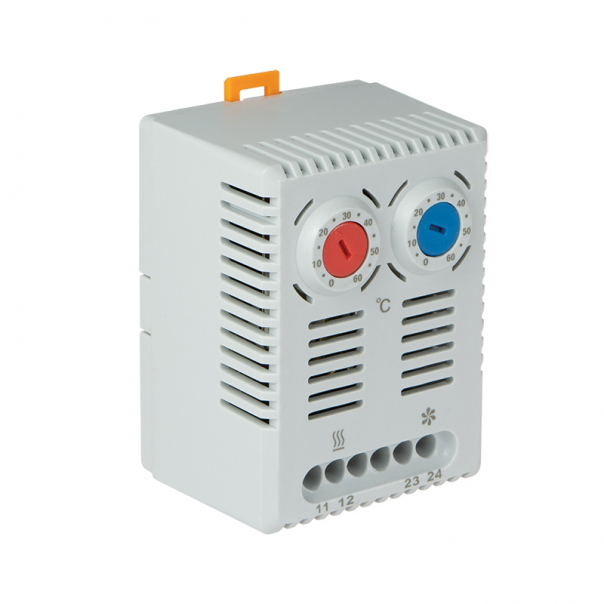 TERMOSTAT UNIWERSALNY 120-230V AC/DC STYKI NO I NC IP20 TH35 - 86.41 - ELEKTROPLAST OPATÓWEK