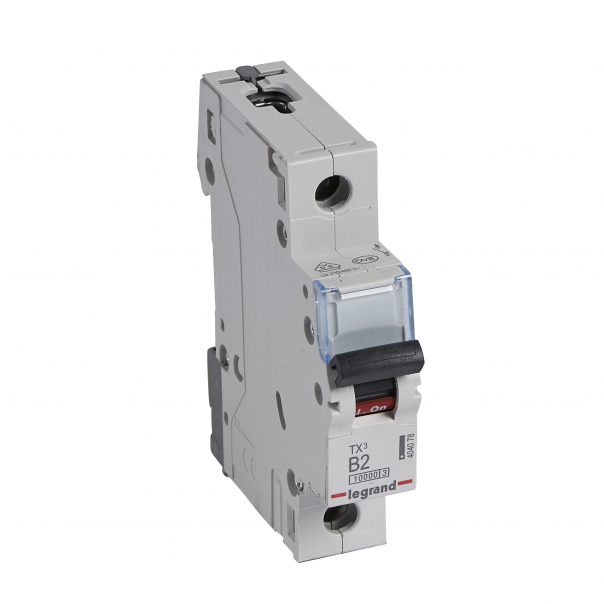 WYŁĄCZNIK NADPRĄDOWY B 2A 1 POLOWY CHARAKTERYSTYKA B SERII TX3 S311 - 404078 - LEGRAND