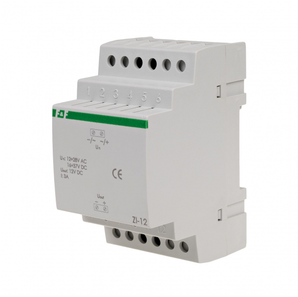 Stabilizator impulsowy 12V DC ZI-12 12&divide;28V AC / 16&divide;37V DC 3A 3A - ZI-12 - F&F