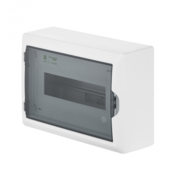 ROZDZIELNIA RN 1/12 (N+PE) IP 40 DRZWI TRANSPARENTNE DYMNE ECONOMIC BOX - 2503-01 - ELEKTRO-PLAST NASIELSK