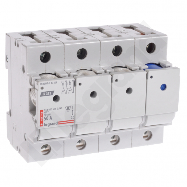 ROZŁĄCZNIK BEZPIECZNIKOWY 50A 3-POLOWY Z TOREM NEUTRALNYM NIEROZŁĄCZANY R 313 - 606748 - LEGRAND