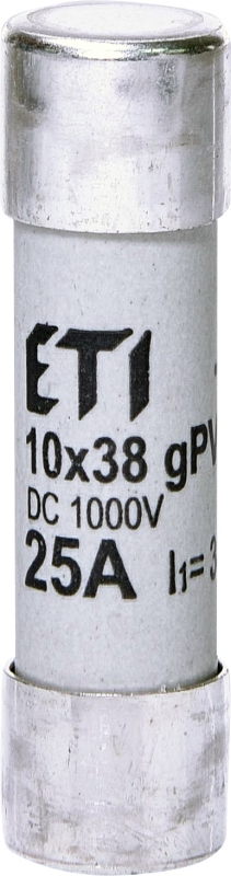 WKŁADKA TOPIKOWA CYLINDRYCZNA PV CH10X38 GPV 25A/1000V DC - 002625139 - ETI