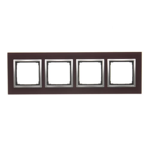 Ramka 4-krotna Nature-Szkło, KUSZĄCA ŚLIWKA, IP20/IP44* (*IP44-należy zastosować zestaw uszczelek DUN4) - DRN4/89 - KONTAKT SIMON