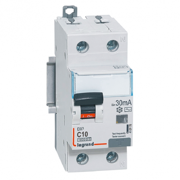 WYŁĄCZNIK RÓŻNICOWONADPRĄDOWY P 312 2P C 10A 30MA TYP AC 10KA SERII DX3. - 410978 - LEGRAND