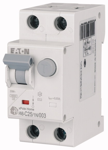 Wyłącznik kombinowany 6kA typ AC HNB-C25/1N/003. - 195129 - EATON