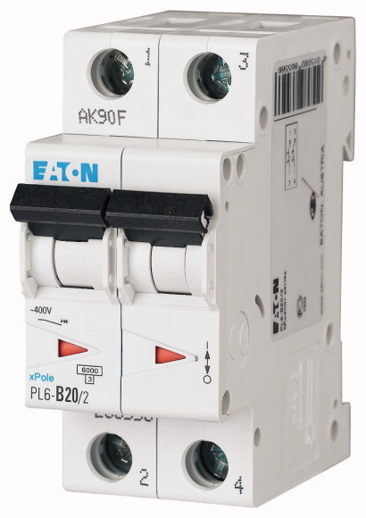 Wyłącznik nadprądowy 6kA PL6-D20/2. - 286580 - EATON