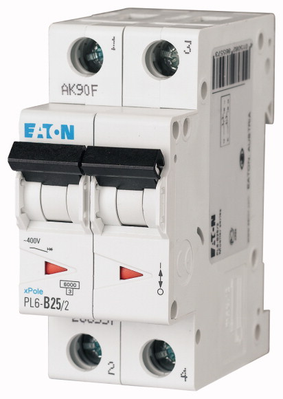 Wyłącznik nadprądowy 6kA PL6-D25/2. - 286581 - EATON